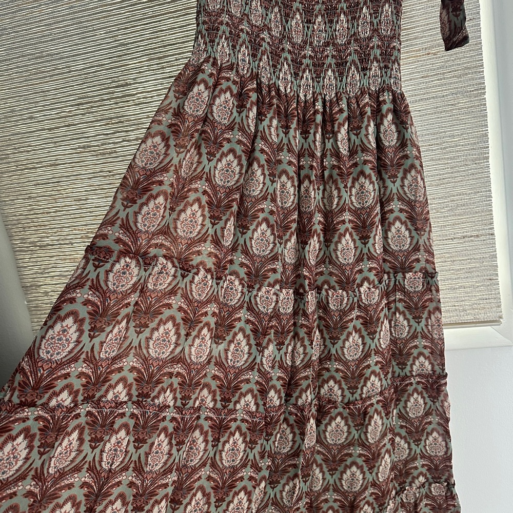 Hill House Brown and Cream Maxi Dress - Picture 2 of 9